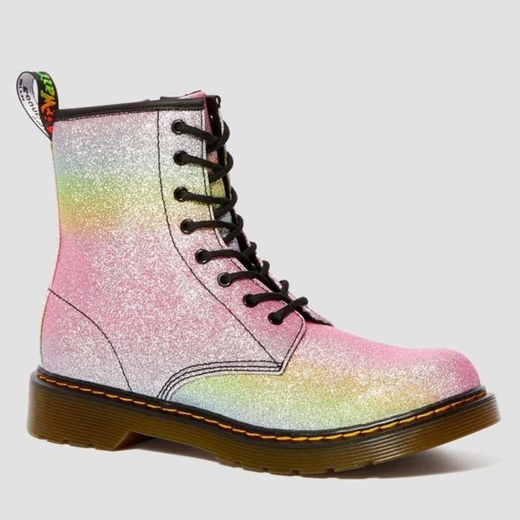 Dr. Martens Other - Doc Dr. Martens kids rainbow glitter combat boots